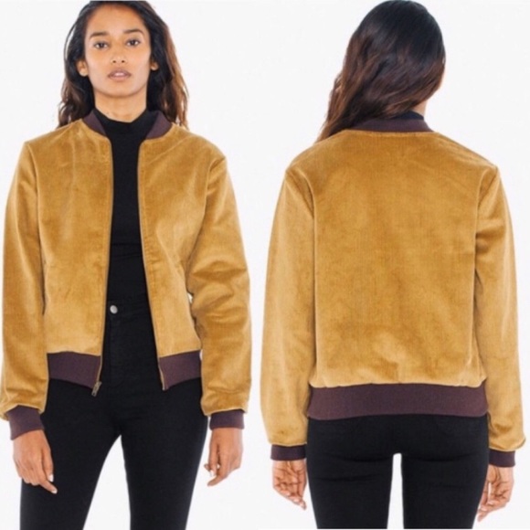 American Apparel Jackets & Blazers - american apparel brown bomber jacket